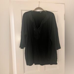 Lauren by Ralph Lauren size 2X black tunic cotton